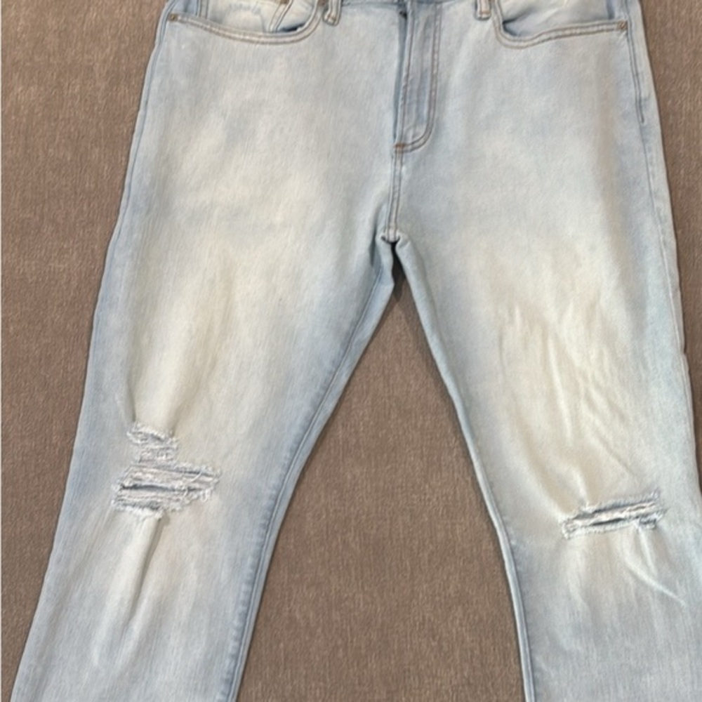 Men’s Gap Denim Light Blue Distressed Men's Skinny Jeans 34x32